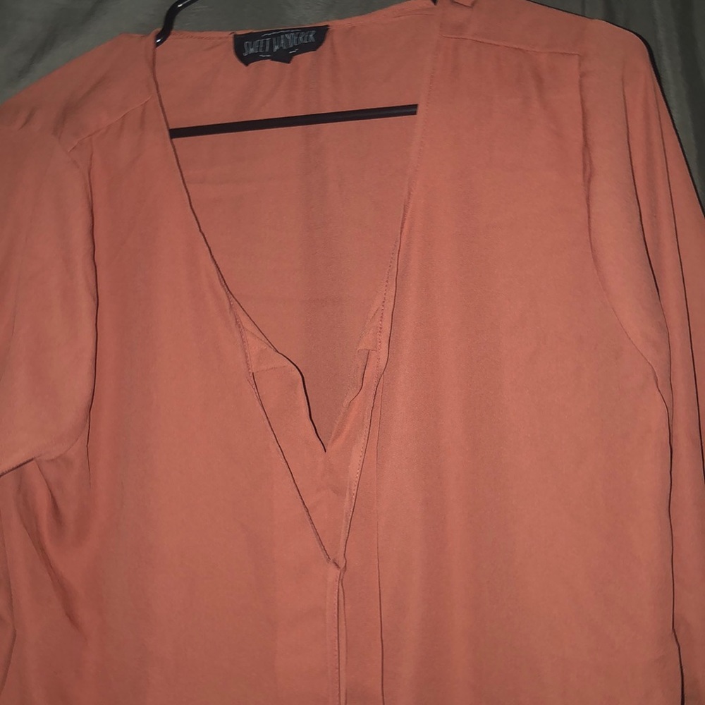 Rust orange blouse - Picture 2 of 4
